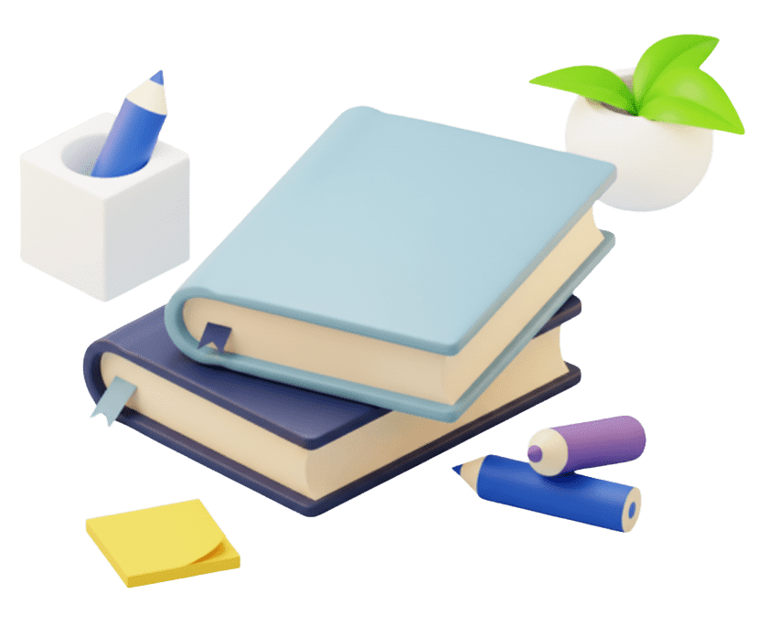 Ilustrasi buku perpustakaan